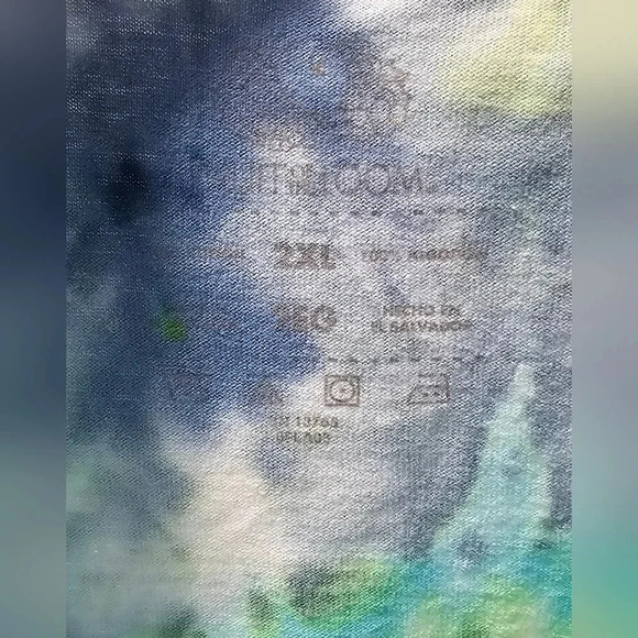 Fruit Of The Loom Men's Hippie Van Tye Dye Short Sleeve Shirt Size 2XL NWOT - Picture 6 of 9